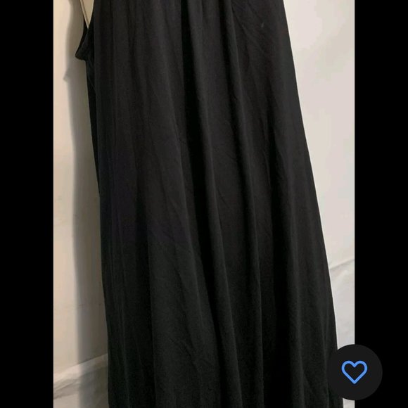 Swimsuits for all black maxi coverup 22/24 Polyester blend Hi-Low hem Pool - Picture 7 of 10